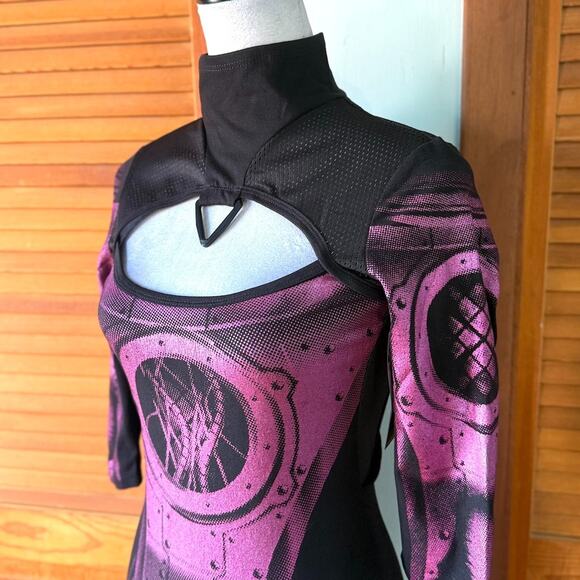 Vintage Lip Service Hyper Intelligence Cyber Goth Industrial Purple Dress - Picture 6 of 14